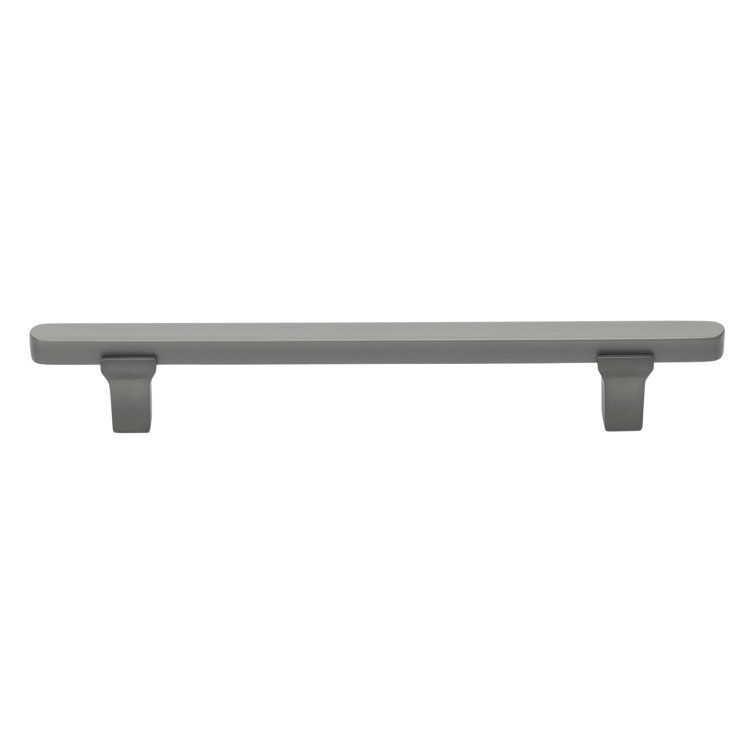 Graphite Matte Modern Flat Bar Cabinet Pull with Mounting Hardware