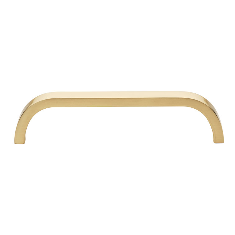 Clear Acrylic Bar Pull with Satin Gold Mounting Hardware