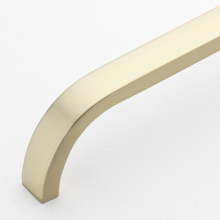 Clear Acrylic Bar Pull with Satin Gold Mounting Hardware
