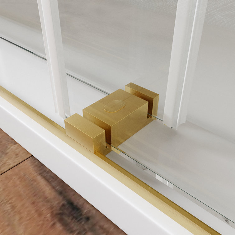 Concord Gold Frameless Sliding Shower Door with Tempered Glass