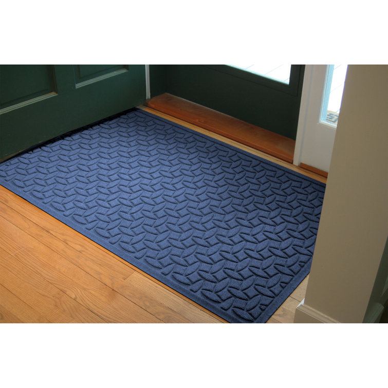 Navy Blue Non-Slip Polypropylene Outdoor Door Mat 3' x 5'