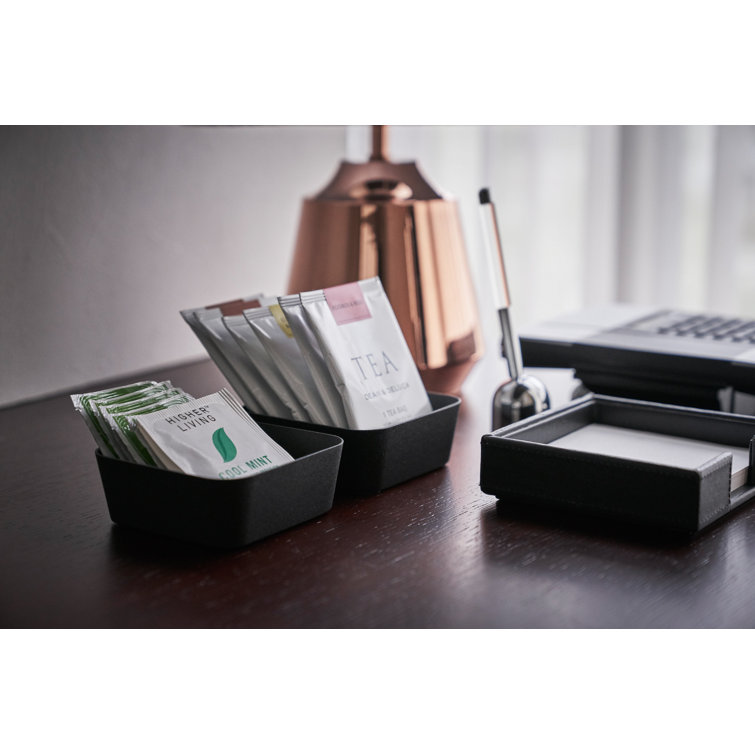 Yamazaki Minimalist Black Metal Vanity Accessory Tray