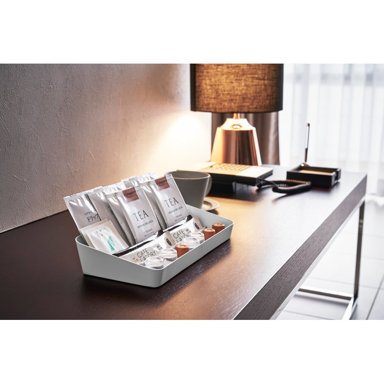 Black Steel Large Space-Saving Vanity Tray