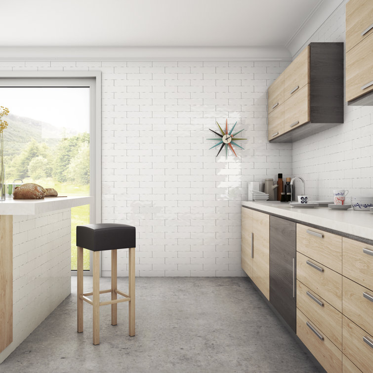 White Glossy Ceramic 3x12 Subway Wall Tile