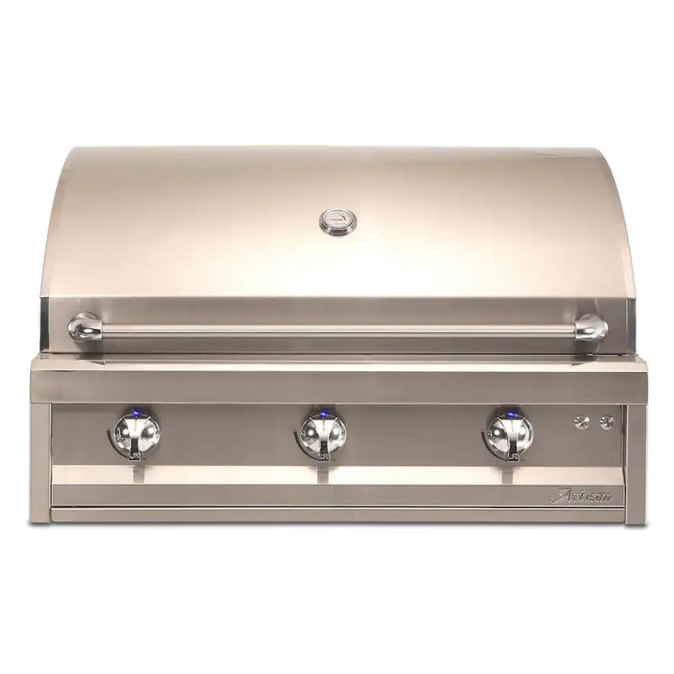 Artisan 36-Inch Stainless Steel Built-In Propane Gas Grill with Rotisserie