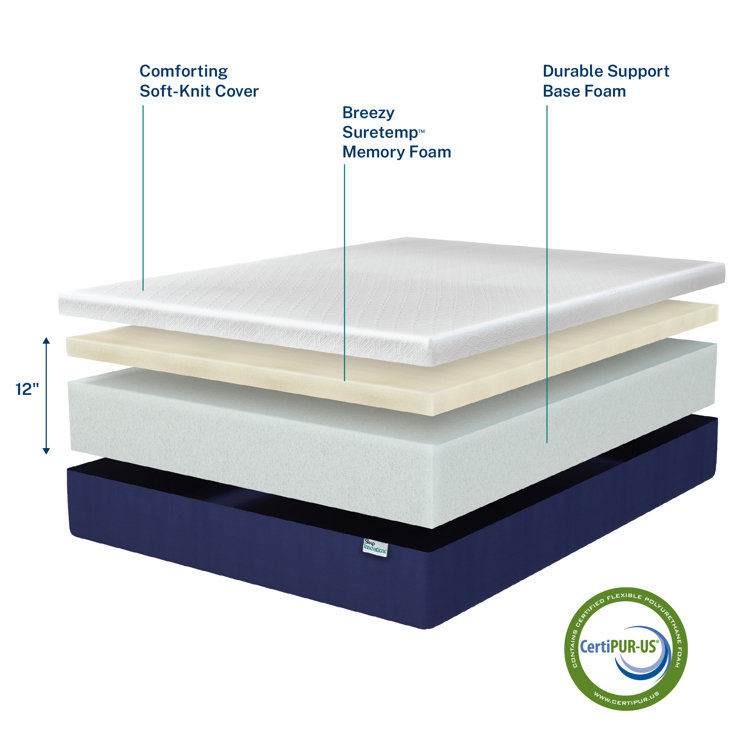 Queen 12-Inch Medium Firm Memory Foam Mattress