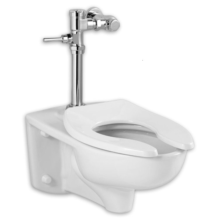 White Elongated Wall-Mounted Dual Flush High Efficiency Toilet
