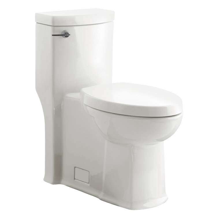 White High Efficiency Elongated One-Piece Toilet with Dual Flush