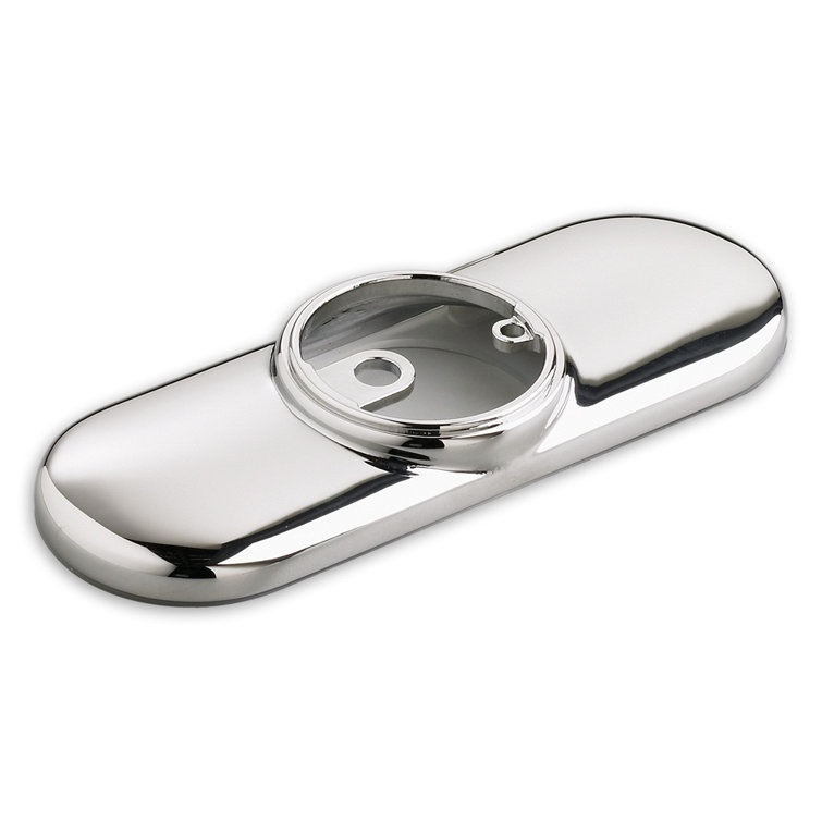 Polished Chrome Brass 4" Deck Plate for Bathroom Faucet