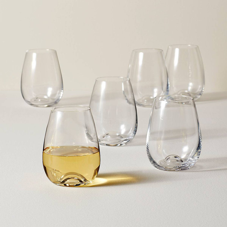 Tuscany Classics Clear Crystal Stemless Wine Glass Set