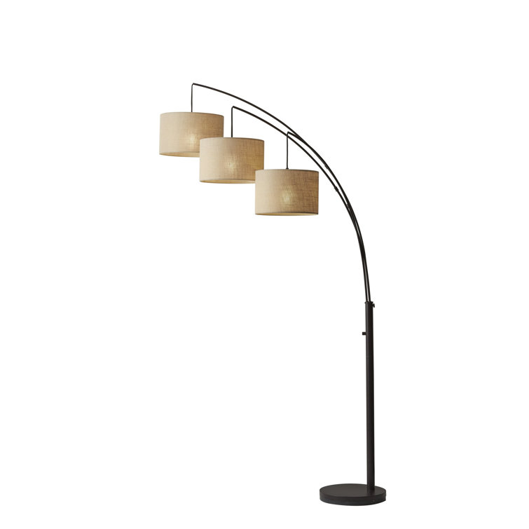 Antique Bronze 74'' Adjustable Multi-Head Arc Floor Lamp