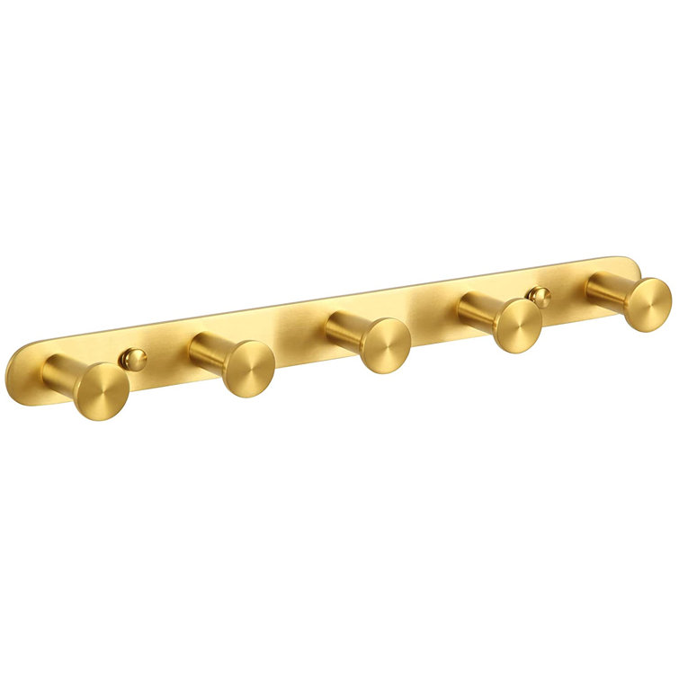 Brushed Gold Stainless Steel Wall Mounted Towel Hook Rack