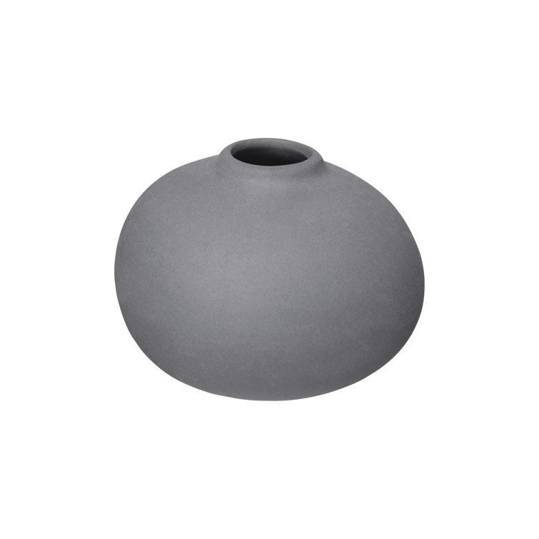 Nona Mini Porcelain Vases Trio in Pewter Dark Grey