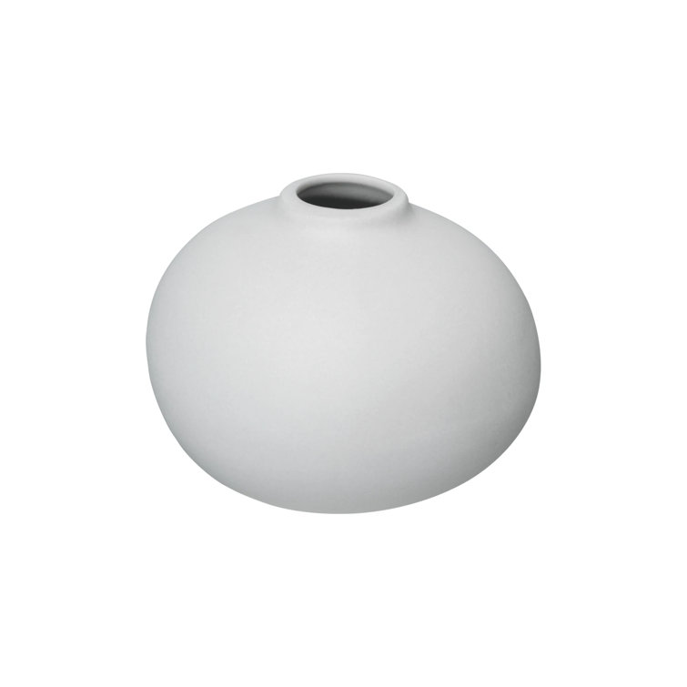 Nona Modern Porcelain Bouquet Vase Set in Microchip Grey