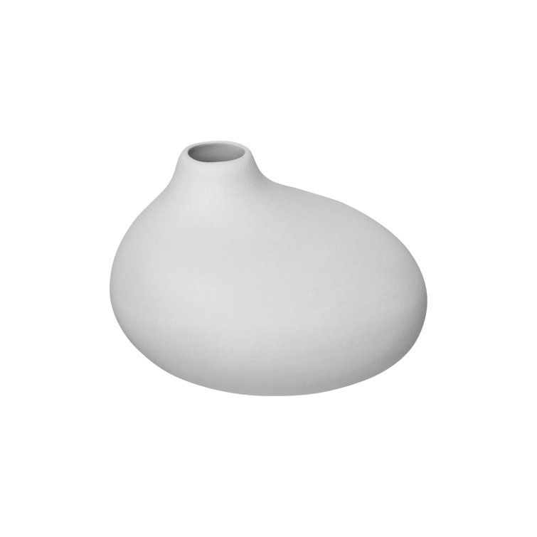 Nona Modern Porcelain Bouquet Vase Set in Microchip Grey