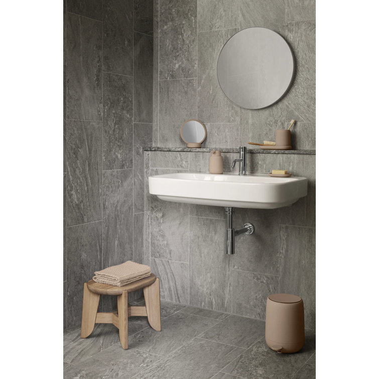 Magnet Charcoal Ceramic Soap Dispenser with Soft-Touch Finish