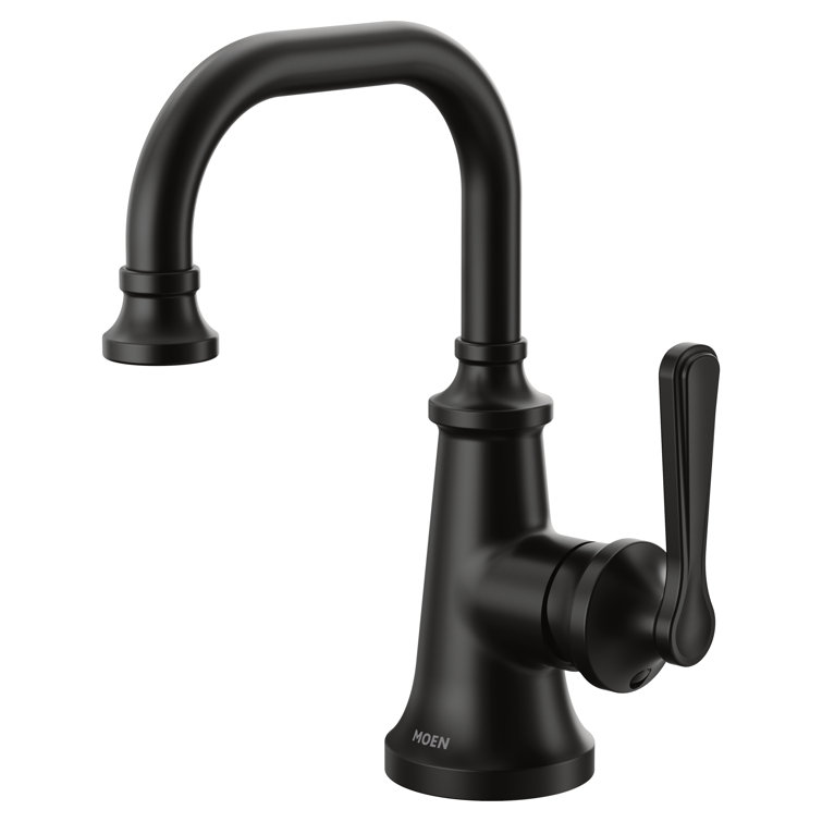 Matte Black Single Hole Metal Bathroom Faucet