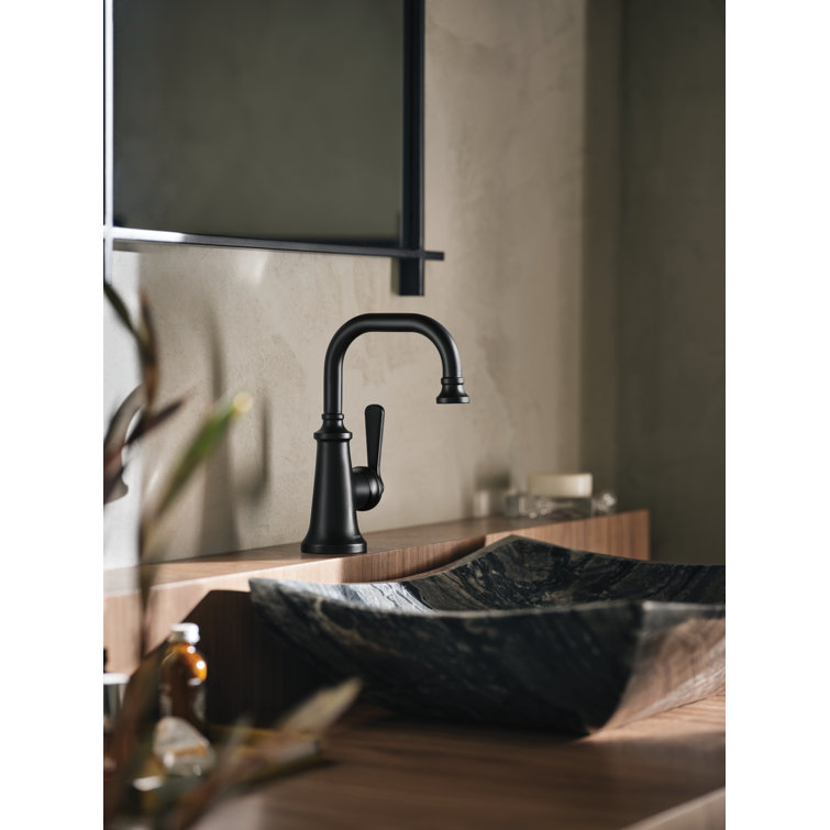 Matte Black Single Hole Metal Bathroom Faucet