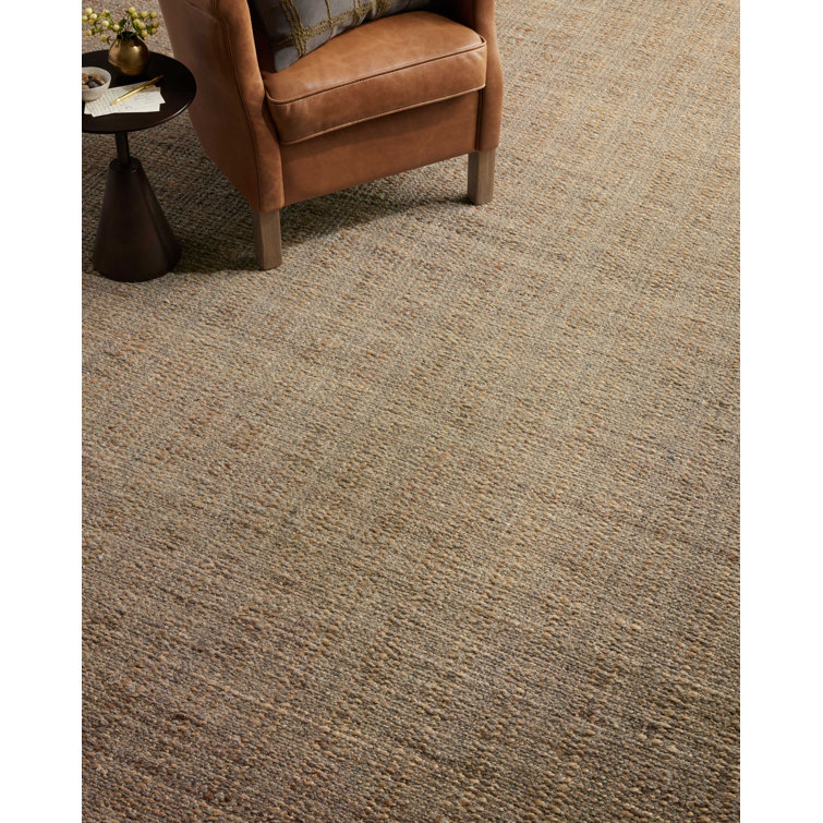 Handmade Mocha Wool Flat Woven Stripe Runner Rug 2'6"x7'6"