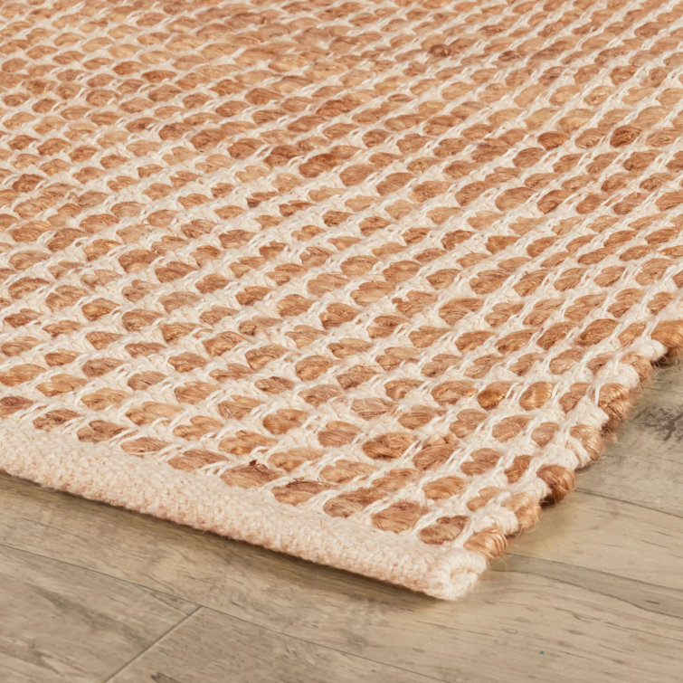 Gravel Ivory and Natural Handwoven Jute 5' x 8' Rug