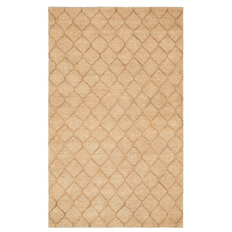 Ivory Tiles Handwoven Round Jute 6' Area Rug