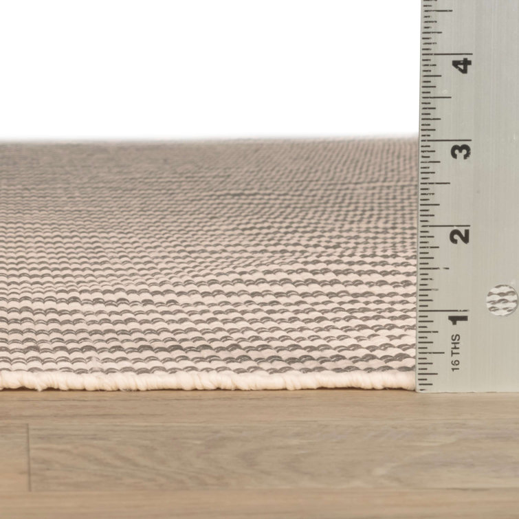 Brown and Ivory Striped Synthetic 6' x 9' Indoor/Outdoor Rug
