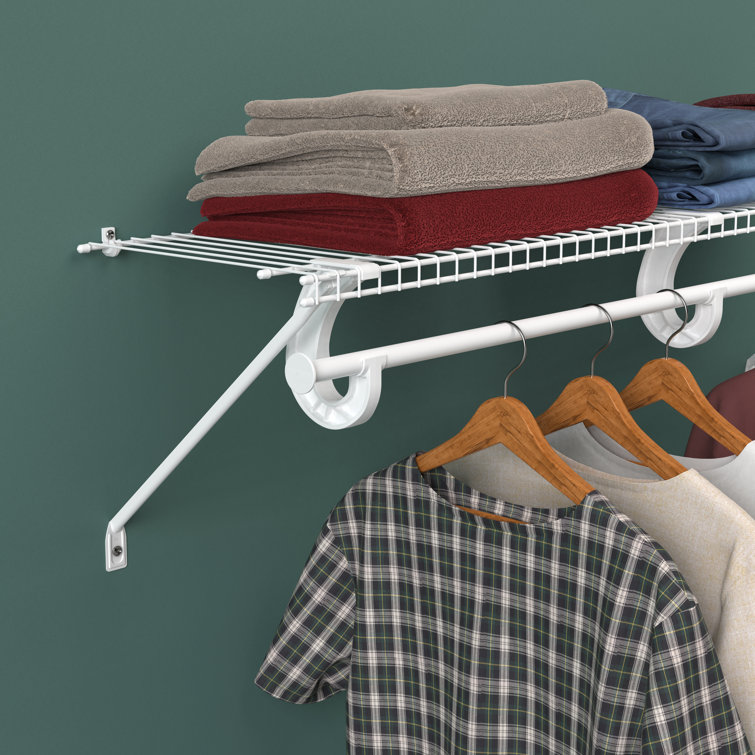White 48-Inch Steel Hanging Closet Rod