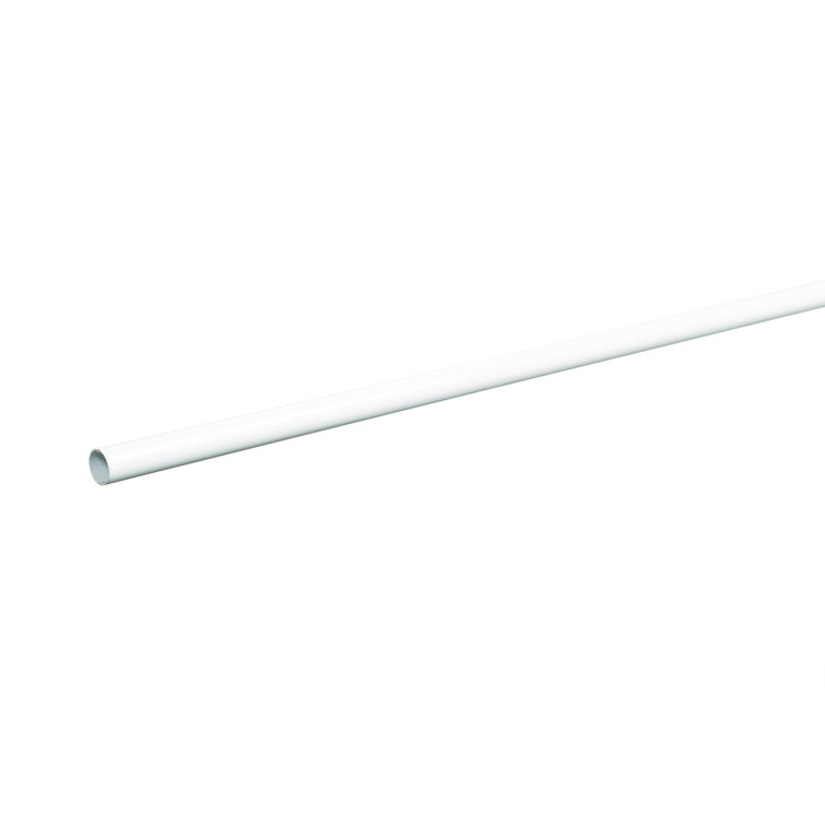 White 48-Inch Steel Hanging Closet Rod