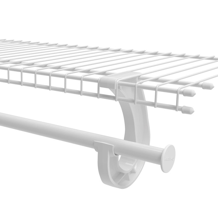 White 48-Inch Steel Hanging Closet Rod