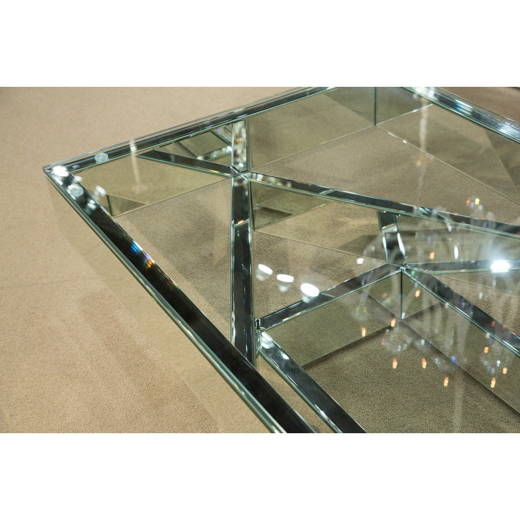 Montreal Silver Rectangular Glass Top Coffee Table