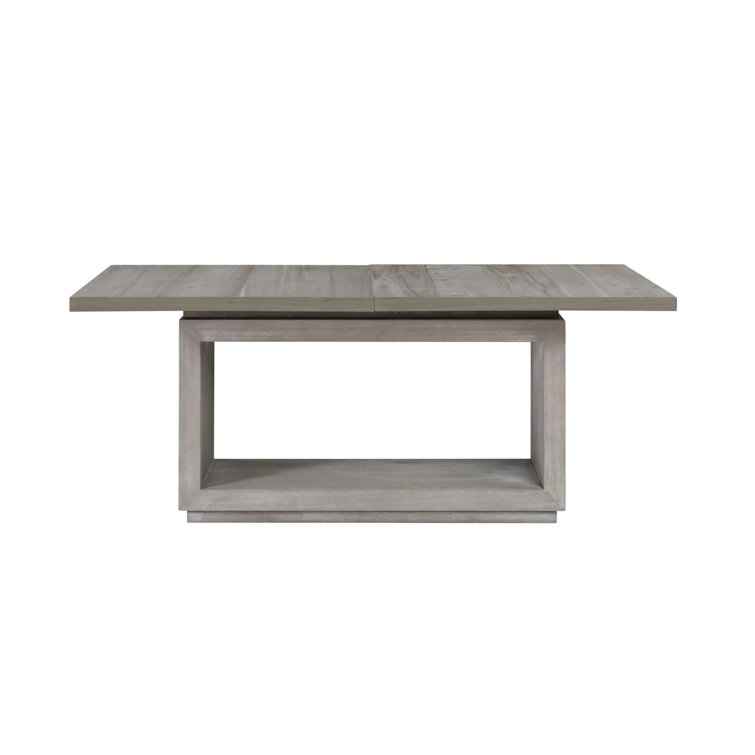 Oxford Modern Extendable Dining Table in Distressed Basalt Gray