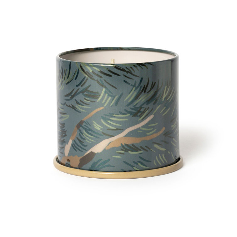 Green Hinoki Sage Scented Soy Candle in Tin