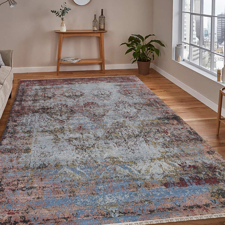 Urban Abstract 8' x 10' Hand-Knotted Black Wool & Silk Rug