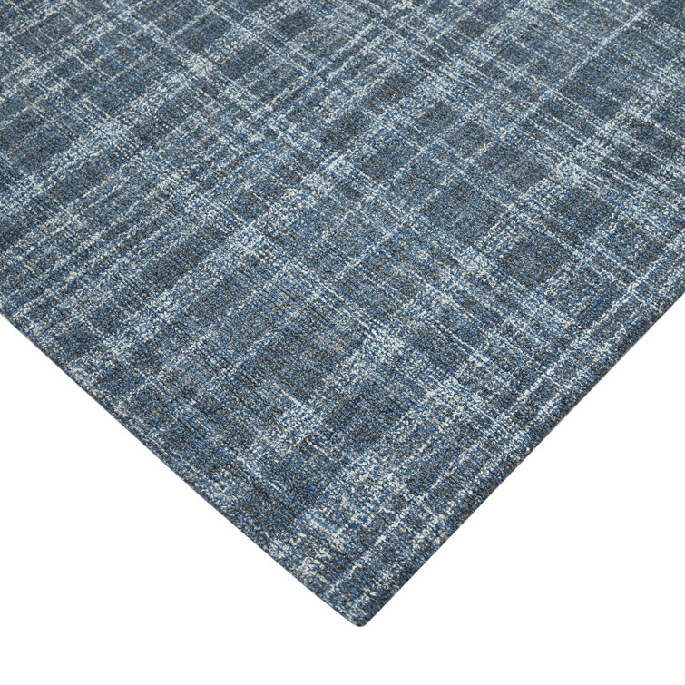 Turquoise Laurel Elegance 7'6"x9'6" Hand-Tufted Wool Area Rug