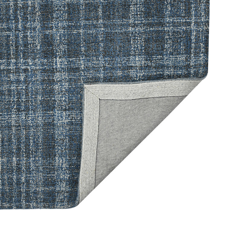 Turquoise Laurel Elegance 7'6"x9'6" Hand-Tufted Wool Area Rug