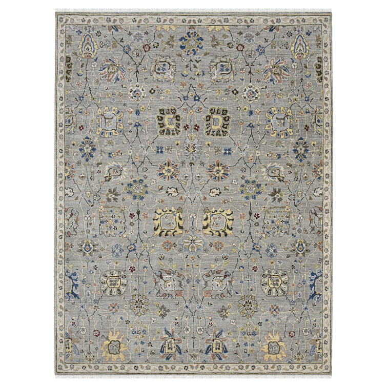 Bristol Gray Hand-Knotted Wool Area Rug 2' x 3'