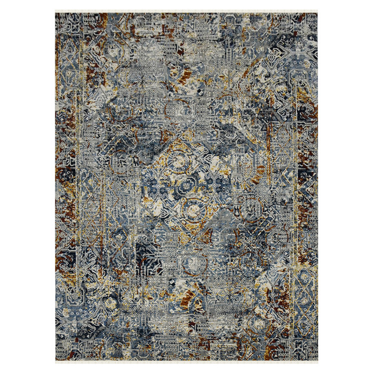 Bristol Blue Hand-Knotted Wool 2' x 3' Area Rug
