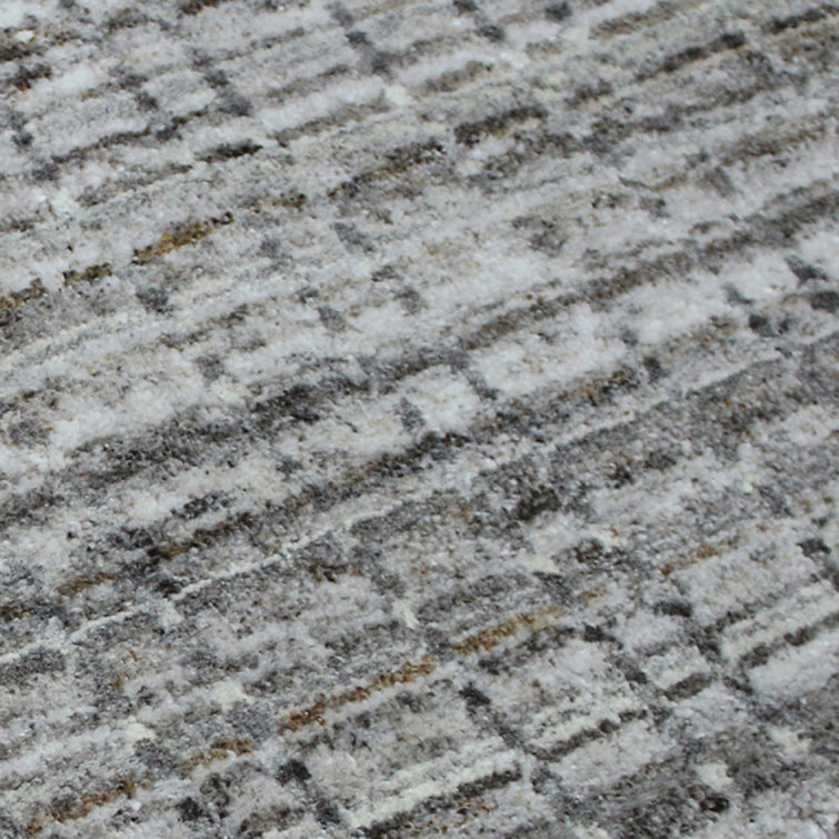 Beige Handwoven Wool Blend Rectangular Area Rug 2' x 3'