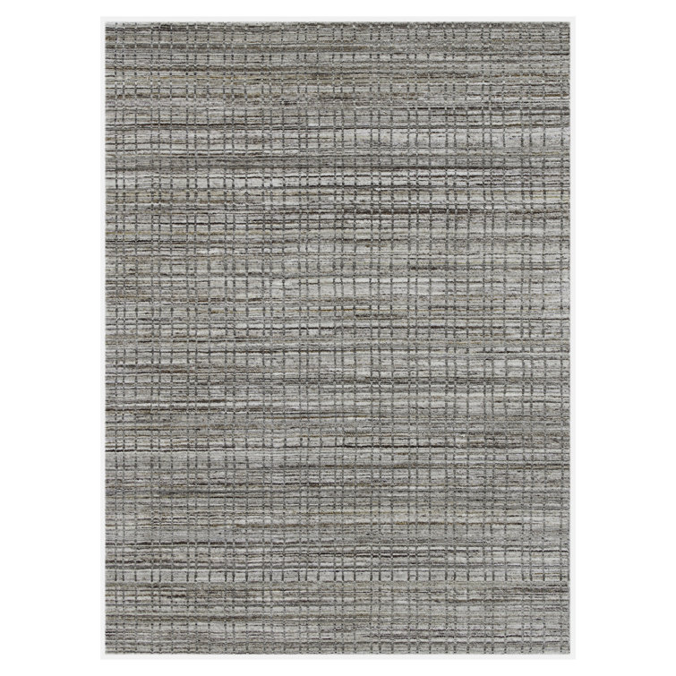 Beige Handwoven Wool Blend Rectangular Area Rug 2' x 3'