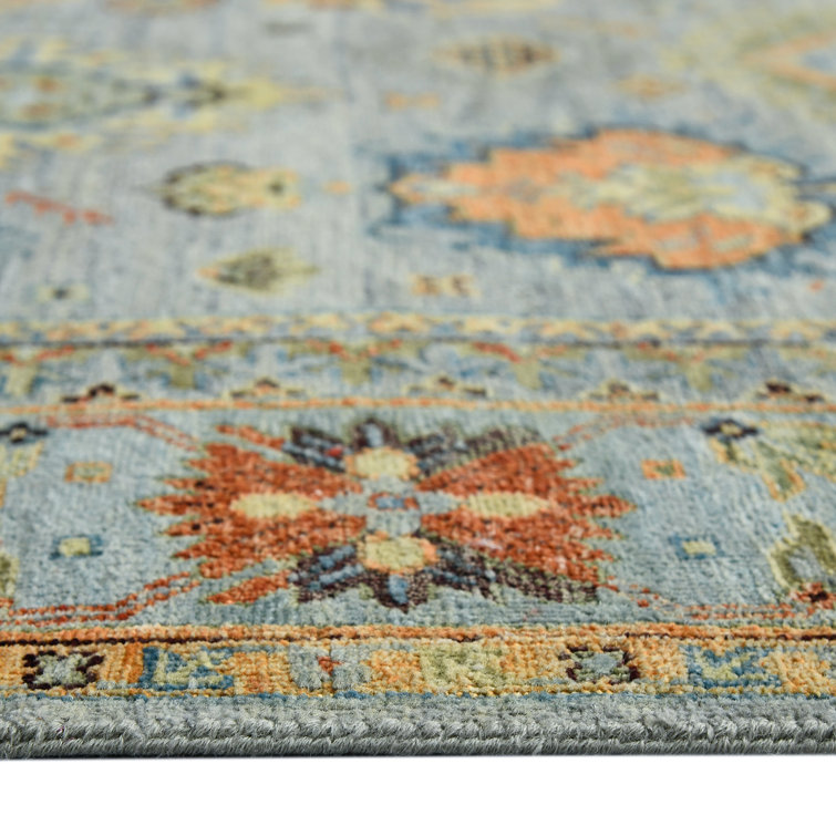 Gray Hand-Knotted Wool Traditional Area Rug 9' x 12'