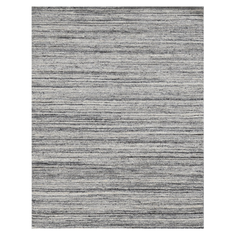 Heaven Handmade Flatweave Wool Gray Area Rug
