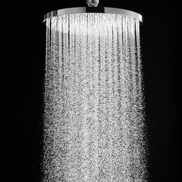 Contemporary Matte Black 8-inch Square Rain Showerhead