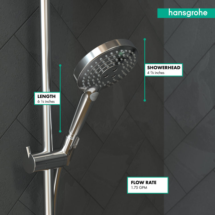 Polished Nickel Modern Handheld Shower Head with Multi-Jet