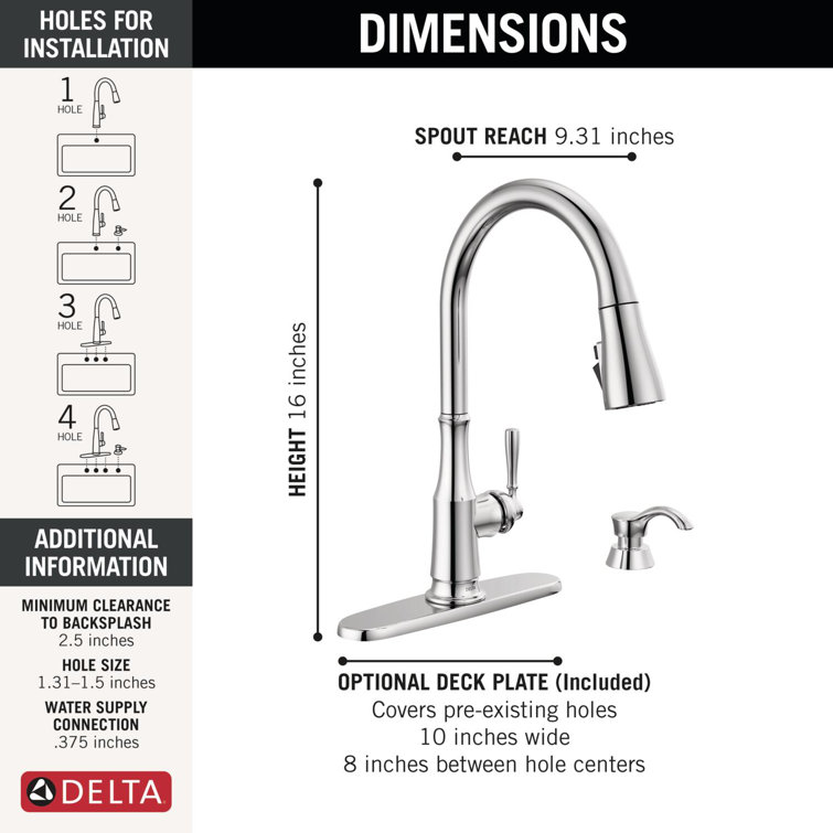 Chrome Pull-Down Kitchen Faucet with Soap Dispenser