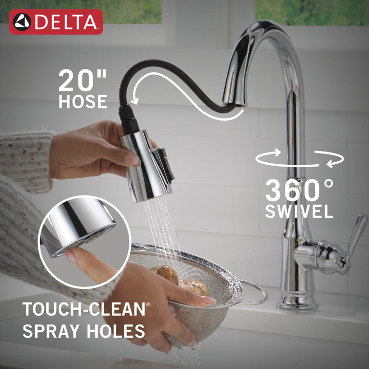Chrome Pull-Down Kitchen Faucet with Soap Dispenser