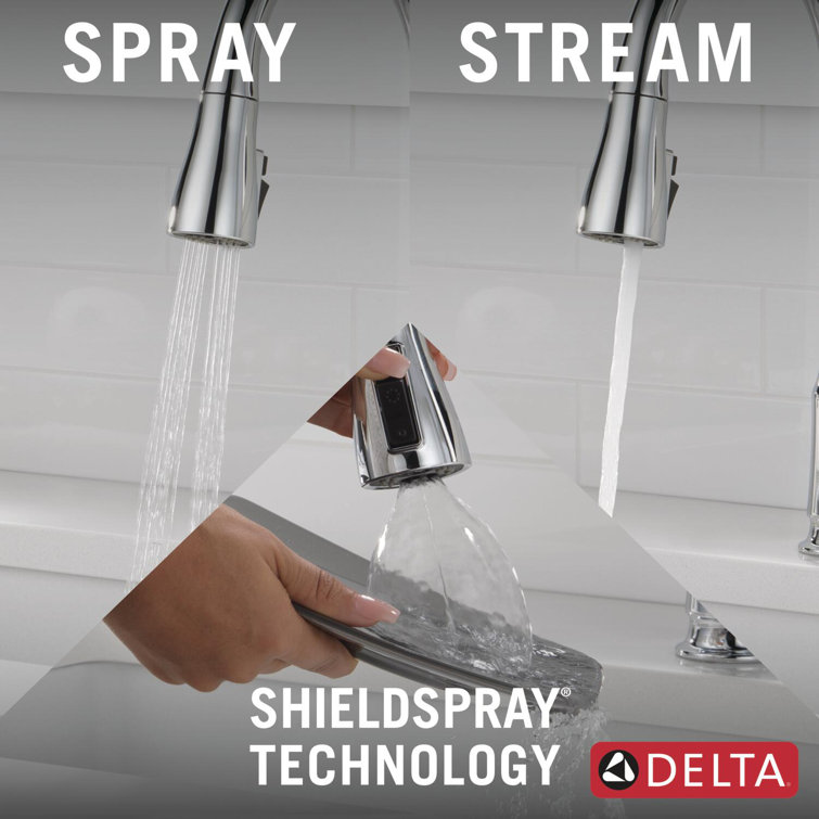 Chrome Pull-Down Kitchen Faucet with Soap Dispenser