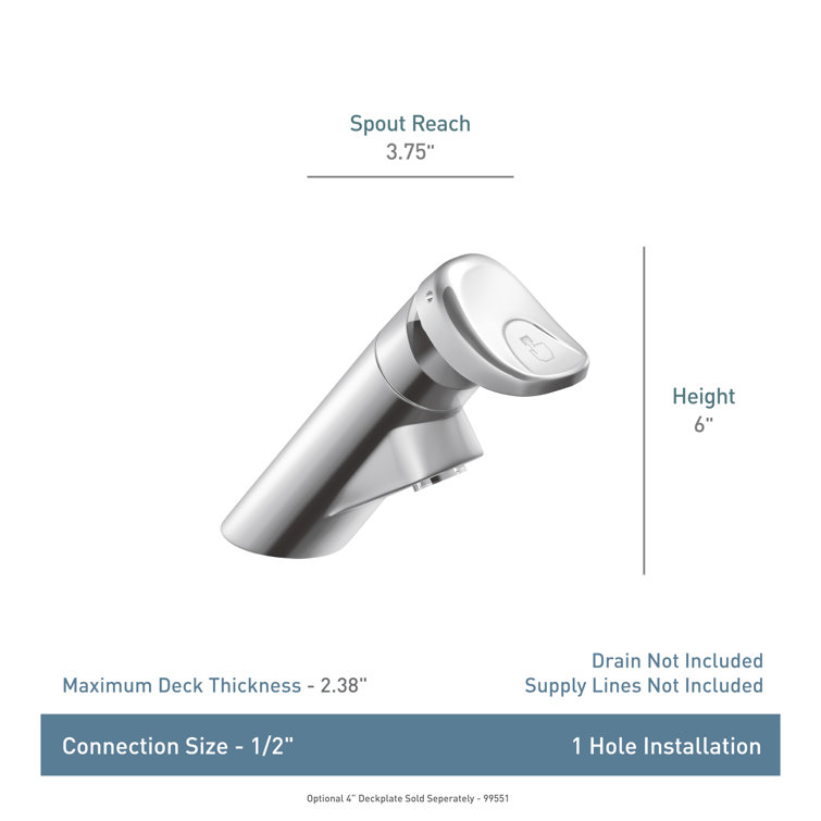 Chrome Commercial Single Handle Bathroom Faucet
