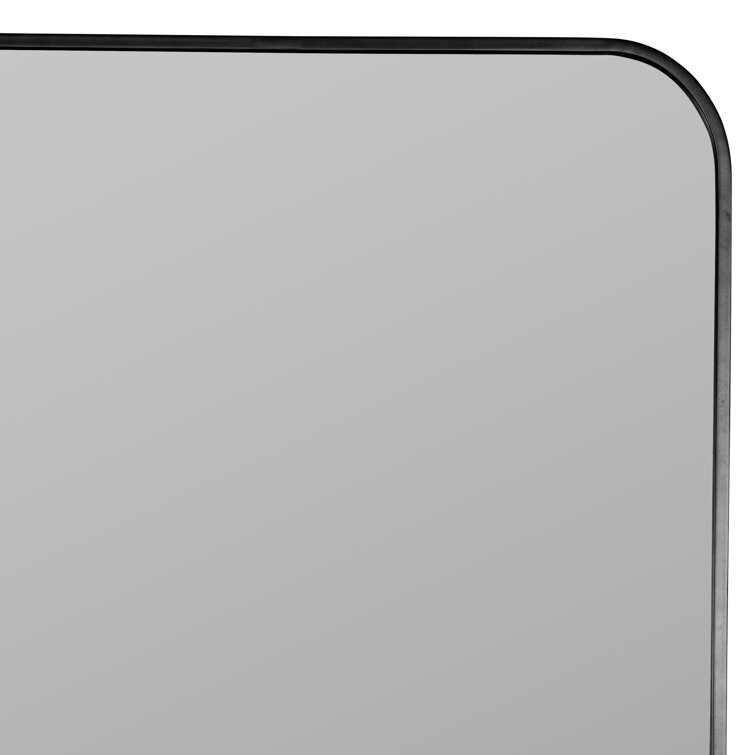 Matte Black Metal Framed Full Length Wall Mirror