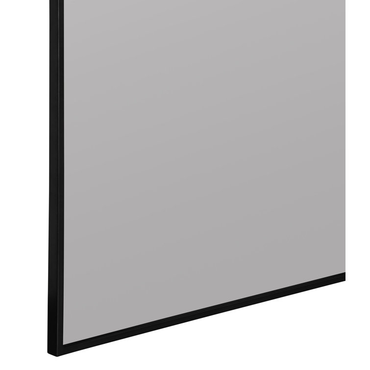 Matte Black Metal Framed Full Length Wall Mirror