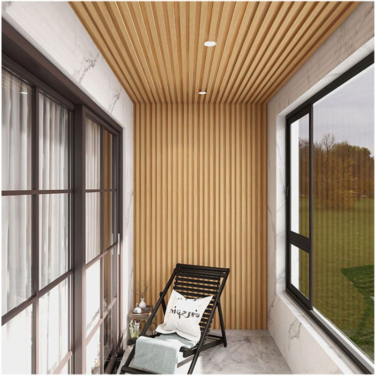 106" Light Oak Finished Wood Wall Paneling